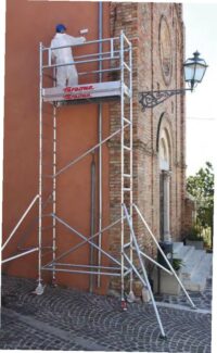 Faraone Pojedyncze rusztowanie jezdne Top System 0,75 x 1,80 m. Wysokość 12.4 m A1-124-0