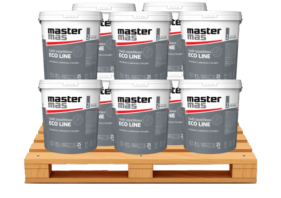 Gotowa gładź szpachlowa MASter MAS ECO LINE paleta 38 x 25 kg wiadro (950kg)