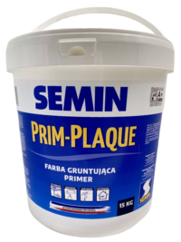 SEMIN PRIM – PLAQUE PRIMER, biała farba gruntująca typu primer na płyty gipsowo – kartonowe oraz gładzie (15kg)