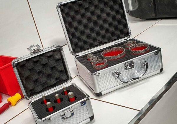 SENDI  Zestaw otwornic w walizce do płytek ceramicznych gresowych oraz kamienia 6×2/8/10/12mm