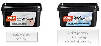 FOX  RELIEF PERŁOWY Tynk dekoracyjny masa cienkowarstwowa 1L do  ścian i sufitów kolor Brown 0006