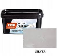 FOX  RELIEF PERŁOWY Tynk dekoracyjny masa cienkowarstwowa 1L do  ścian i sufitów kolor Silver 0002