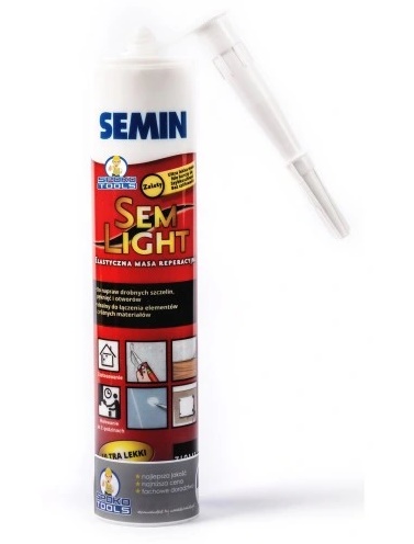 SEMIN SEM-LIGHT Gotowa masa reperacyjna do ścian i sufitów oraz szpachlowania tuba 310ml