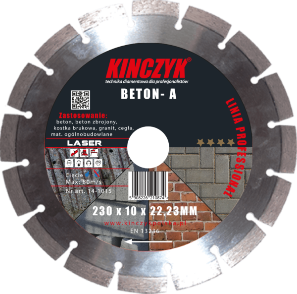 KIŃCZYK Tarcza diamentowa do cięcia BETON A 115 MM (14-1011)