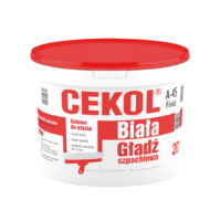 CEKOL A-45 Biała gładź szpachlowa wiadro 20 kg