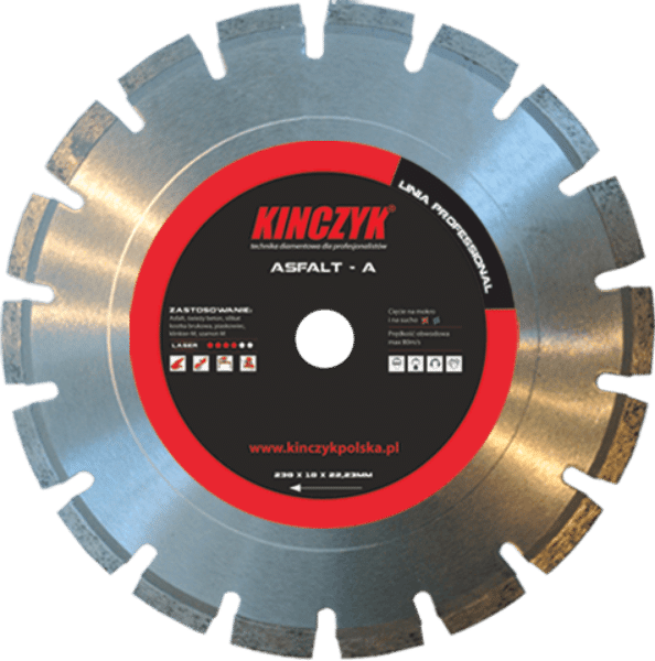KINCZYK Tarcza diamentowa ASFALT-A 230x10x22,23 KINCZYK Tarcza diamentowa ASFALT-A 230x10x22,23