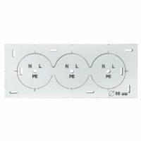 SENDI SZABLON WZORNIK, ZNACZNIK OTWORÓW POD INSTALACJE ELEKTRYCZNE 3xØ68 SENDI noVa TEMPLATE