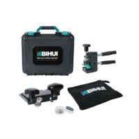 BIHUI manual cutting system kit: hard case, two-handled cutter, clamp tool, small accessories, and a black BIHUI bag with logo