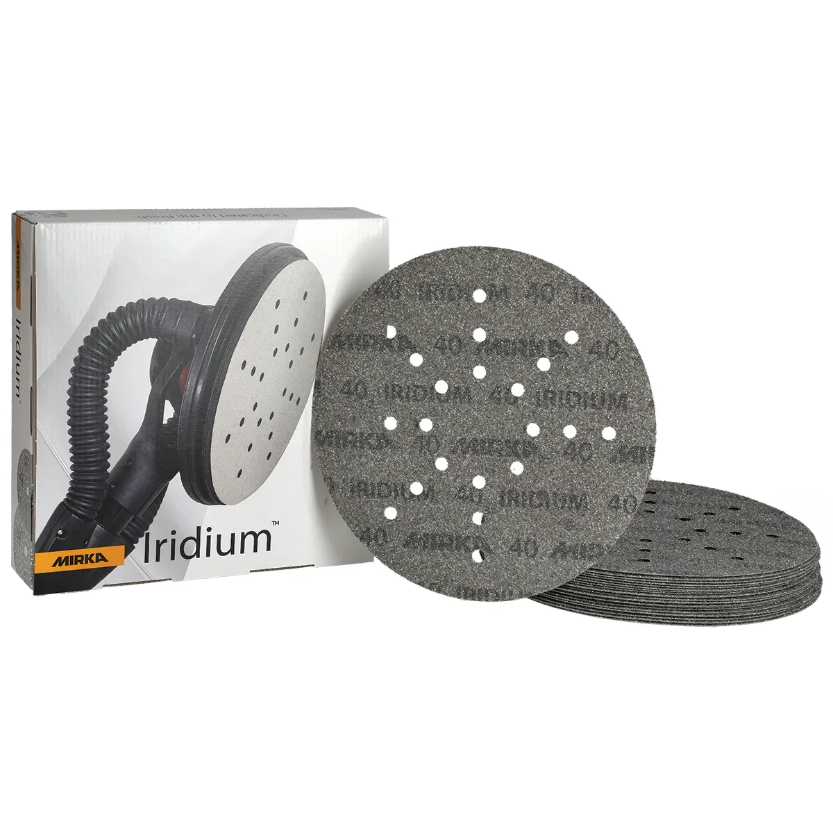 MIRKA Papier Iridium 225 mm,P180, 24 otwory, 25 sztuk, rzep (2468002518)
