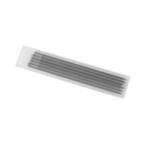 Six slim metal tips in a clear plastic case, likely replacement tips for a precision tool.
