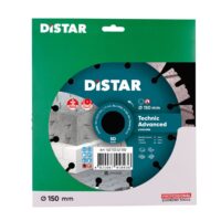 Distar 150 mm diamond cutting disc in green packaging for concrete, shown with center label and barcode.