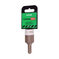 DISTAR Diamentowa tarcza tnąca 115×22,23 MasterGRIND (87015424067) Contour Pro diamond finger milling cutter in white shank, shown with green Distar packaging and a hanging slot; 25 mm diameter label visible.