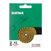 Distar green packaging with a circular abrasive disc visible through a cutout; Ø50, max RPM 6500.