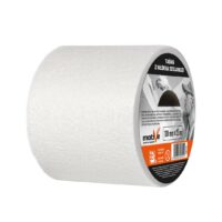 White roll of fiberglass fabric tape with Motive branding, labeled 100 mm × 25 m.