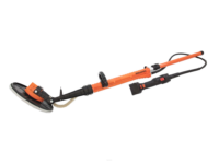 ROKAMAT Skate CX Profesjonalna akumulatorowa zacieraczka do betonu CAS (93060) Electric concrete floor grinder with a large circular grinding disc on a black-and-orange body connected to a long handle and power cable.