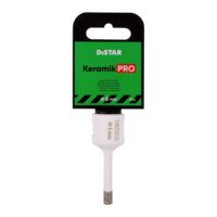 DISTAR Wiertło diamentowe DDR-V 06x30xM14 Keramik Pro (89568442061) Diamond core drill bit with white shaft and a green/black packaging labeled Keramik PRO by Distar (6 mm diameter).