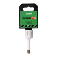 DISTAR Wiertło diamentowe DDR-V 08x30xM14 Keramik Pro (89568442065) Distar Keramik PRO diamond core drill bit in green packaging, 8 mm size on white background.