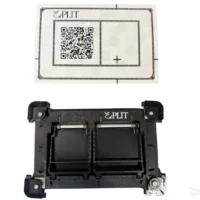 EdPlit UKRYTY PRZYCISK SPŁUKUJĄCY EDPLIT M5 (E10059) Dual-slot card printer module with a white label bearing a QR code and the brand name zPLIT.
