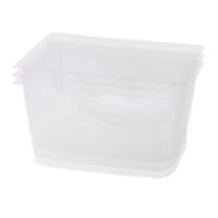 MOTIVE WKŁAD DO WIADRA MALARSKIEGO 12l. (3 szt) (030 299) Clear plastic storage bin with a snap-on lid stacked on top of the container.