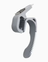 ROLLINGDOG, PAINT PAL Uchwyt plastikowy (RD80627) Curved gray dental instrument with a comb-like row of teeth and a handle.