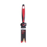 Motive CREO SOFT DO FARB OLEJNYCH 25mm (050 640) Red and black folding utility knife with textured grip and safety guard for cutting materials like cardboard and packaging.