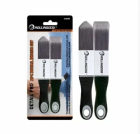 ROLLINGDOG, PĘDZEL PRECYZYJNY ZESTAW 2 szt. /DETAIL PRO (RD10593) Two-detail paint brush set from RollingDog with two flat, wide brushes and black ergonomic handles on a package card.