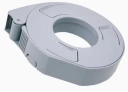 ROLLINGDOG, SAFE-GUARD Aplikator Taśmy 24mm z z ostrzem (RD80937) Circular gray plastic mounting ring with a central hole and side latches/fittings one side.